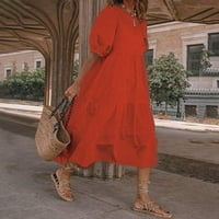 Ženska haljina A-Lister Ženske haljine kratkih rukava za datum Plaža ležerna široka boho haljina crvena A-Lister