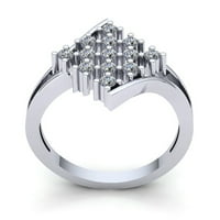 Originalni 0,75CTW okrugli rezani dijamantni zaručnički prsten jedinstveni zaručnički prsten od 18K ruža, bijelo