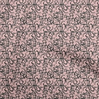 Baršunasta tkanina u svijetlozelenoj boji mente, materijal za šivanje s cvjetnim printom, tkanina širine jarde-jarde