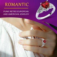 Prstenovi prsten od legure Prsten Veličina cirkon nakit Ženski prst poklon vjenčanje šareni prsten nakit srebro