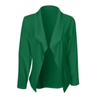 Kaput za žene, žensko ležerno jednobojno radno uredsko odijelo s dugim rukavima, jakna, kaput, poslovno kratko