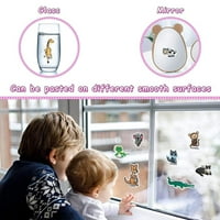 Statičke naljepnice za knjige za višekratnu upotrebu gel jastučići za prozore Slatki jastučići za prozore za dječje