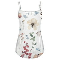 Ženski modni ljetni casual prsluk bez rukava Retro Flower Print labavi tenk Velika haljina na plaži