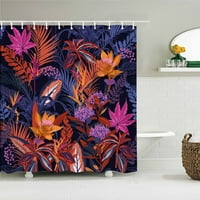 3 različite zavjese za kupaonicu lišće tropskih biljaka zavjesa za tuširanje s kukama ukras kuće perivi zaslon