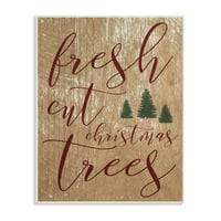 Kolekcija kućnog dekora br Svježe rezana božićna drvca smeđa zidna ploča br.