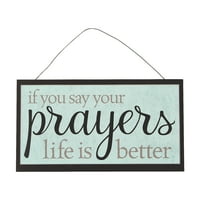 Život postaje bolji s molitvenom pločom na zidu-predmet za uređenje doma