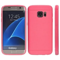Za Samsung Galaxy S Edge isprekidani TPU stražnji futrola - vruća ružičasta