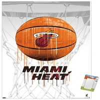 Zidni poster Miami Heat-drip basketball, 22.375 34