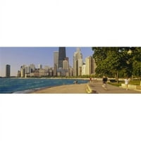 Panoramske slike od 992983 od strane grupe ljudi koji trče, Chicago, Illinois, SAD ispis plakata od 9 do 12