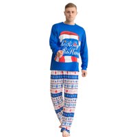 Odgovarajuća obiteljska pidžama sets božićni PJS set za odmor za spavanje tiskana noćna odjeća s dugim rukavima,