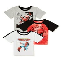 Majice s uzorkom Spider-Man za bebe i dječake mališane, 3 pakiranja, veličine 12 m-5 T