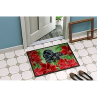 Carolines Treasures CK1319JMAT Vrata mat Newfoundland Poinsettas, mat kuće ili na otvorenom, mat pozdrav 36 L