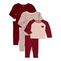 Ganimals Baby and Toddler Girls Majica dugih rukava i tajice, 6-komadića odjeća, veličine 12m-5T