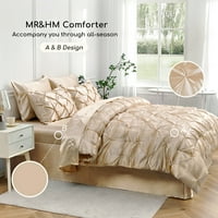 & HM saten Comforter Queen - luksuzni prsluk za pletenu posteljinu s kompanijama, plahte, suknja s krevetom, jastučnice