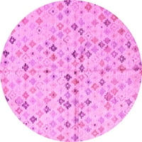 Moderni unutarnji tepisi, Okrugli, apstraktno ružičasti, promjera 8 inča