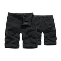 Teretne hlače za mušku modu casual solid Solid Color Multi džepni patentni zatvarač vanjske kratke hlače kratke