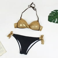 Brazilski kupaći kostim bikini sa šljokicama Push-up kupaći kostim za plažu Krpeni komplet Ženska odjeća Tankini