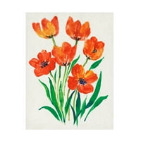 Tim Otoole 'Crveni tulipani u Bloom II' platno umjetnost