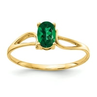 6-karatni prsten od žutog zlata s ovalnim okvirom od Abou. Helens