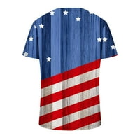 Muška domoljubna majica američke zastave SAD 4. srpnja Okrugli vrat mekane ljetne košulje kratkih rukava za Dan