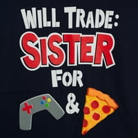 Dječaci će trgovati sestri za igre i pizza humor grafički tinejdžer