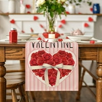 Dekor za Valentinovo dekor za kućnu zabavu za Valentinovo stolna staza vintage dekor kuhinjskog stola stolna staza