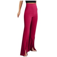 Oalirro duge hlače za žene visoki struk vruće ružičaste elastične hlače za žene trendi s
