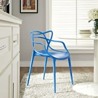 Stolica za blagovanje u plavoj pletenici