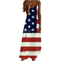 Haljine za žene američke otiske zastave haljina ljuljana haljina od srpnja neovisnost Dan printa za odmor haljina