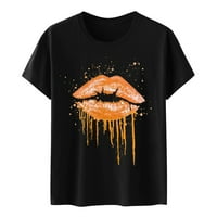 Ženske majice s kratkim rukavima Ljetne seksi usne Smiješne grafičke majice vrhovi labava košulje s mekim prozračnim