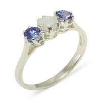 9K prirodni opal tanzanit prsten od bijelog zlata ženski jubilarni Prsten-Veličina 11,25