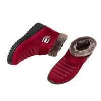 Gomelly Women Zimske čizme plišane snježne čizme klizne na toplim cipelama prozračne čizme hodajući Red 5