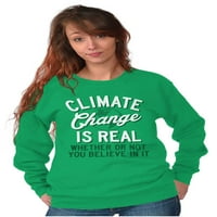 Klimatske promjene idu Green Zemljina dukserica za muškarce ili žene Brisco Brands 5x