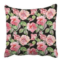 Šareni cvijet ruža za divlje cvijeće u akvarelnom stilu Puno ime biljke ružičaste akvarele divlje jastučnice jastuka