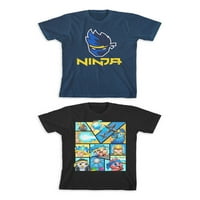 Majice s logotipom i stripovi s 2 pakiranja, veličine 4-18