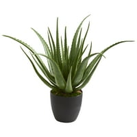 Gotovo prirodna 26-inčna plastična umjetna biljka Aloe, zelena