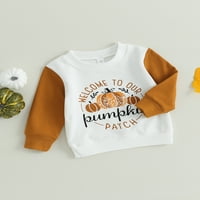 Odjeća za malu djecu za djevojčice i dječake za Noć vještica duks s dugim rukavima s printom bundeve puloveri