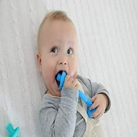 Slamka za zube sa zaštitnim zaslonom dječja šuplja Teether senzorne Igračke maser za desni, silikon za hranu za