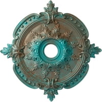 $ 3 8 $ 3 4 $ 5 8 $ $ klasični stropni medaljon, ručno oslikana bakreno zelena patina