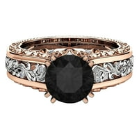 Ženski prsten od 14k Legure ružičastog zlata, prsten za odvajanje boja, poklon za nakit