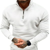 Muška bluza, vrhovi dugih rukava, polo majica s podstavom od flisa, Ležerne majice, majica za golf, bijela
