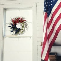 Vijenac za Dan neovisnosti, ljetni vijenac na ulaznim vratima, imitacija ušiju u crvenoj, bijeloj, plavoj boji,