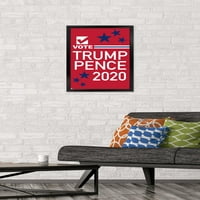 Međunarodno glasanje o trendovima je zidni plakat Trump Pence 16,5 24,25 .75 verzija u zlatnom okviru