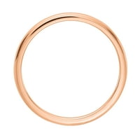 18K polukružni prsten od ružičastog zlata s mogućnošću nadogradnje
