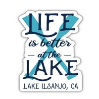 Jezero Ilsanjo, Kalifornija, suvenir vinilna naljepnica s uzorkom vesla, 4 pakiranja