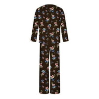 Ženska spavaćica s printom s okruglim vratom, ženske spavaćice, meko donje rublje, pidžame, kompleti donjeg rublja,