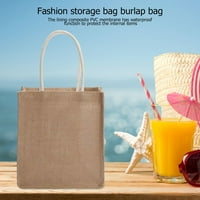 Burlap tote torbe prazna juta za torbe za plažu s ručicom