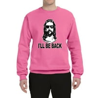 Divlji Bobbi Jesus: vratit ću se, inspirativna majica s okruglim vratom od neon roza, od Neon-a