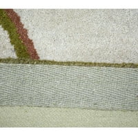Prostirka tepiha ručno namotana, prostirka cvjetna vuna, vrhnja, 5'x8 '