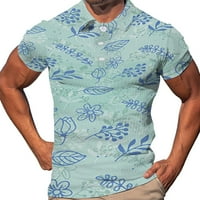 Ljetni modni trend muške 3dpolo košulje patentni zatvarač s kratkim rukavima pulover casual muški majica s tiskanom